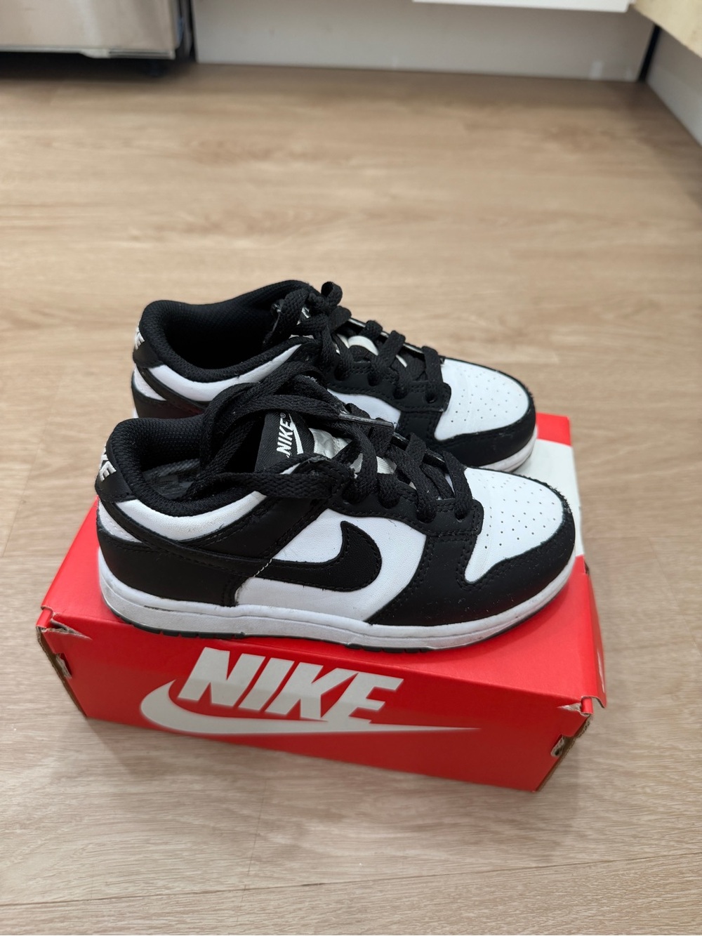 Nike Kids Black and White Low-Top Sneakers